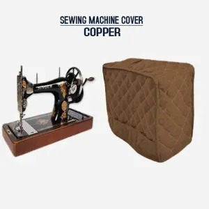 Dust Proof Sewing Machine Quilted Cover - Copper
