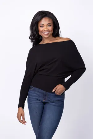 Dylan Off-Shoulder Top in Black