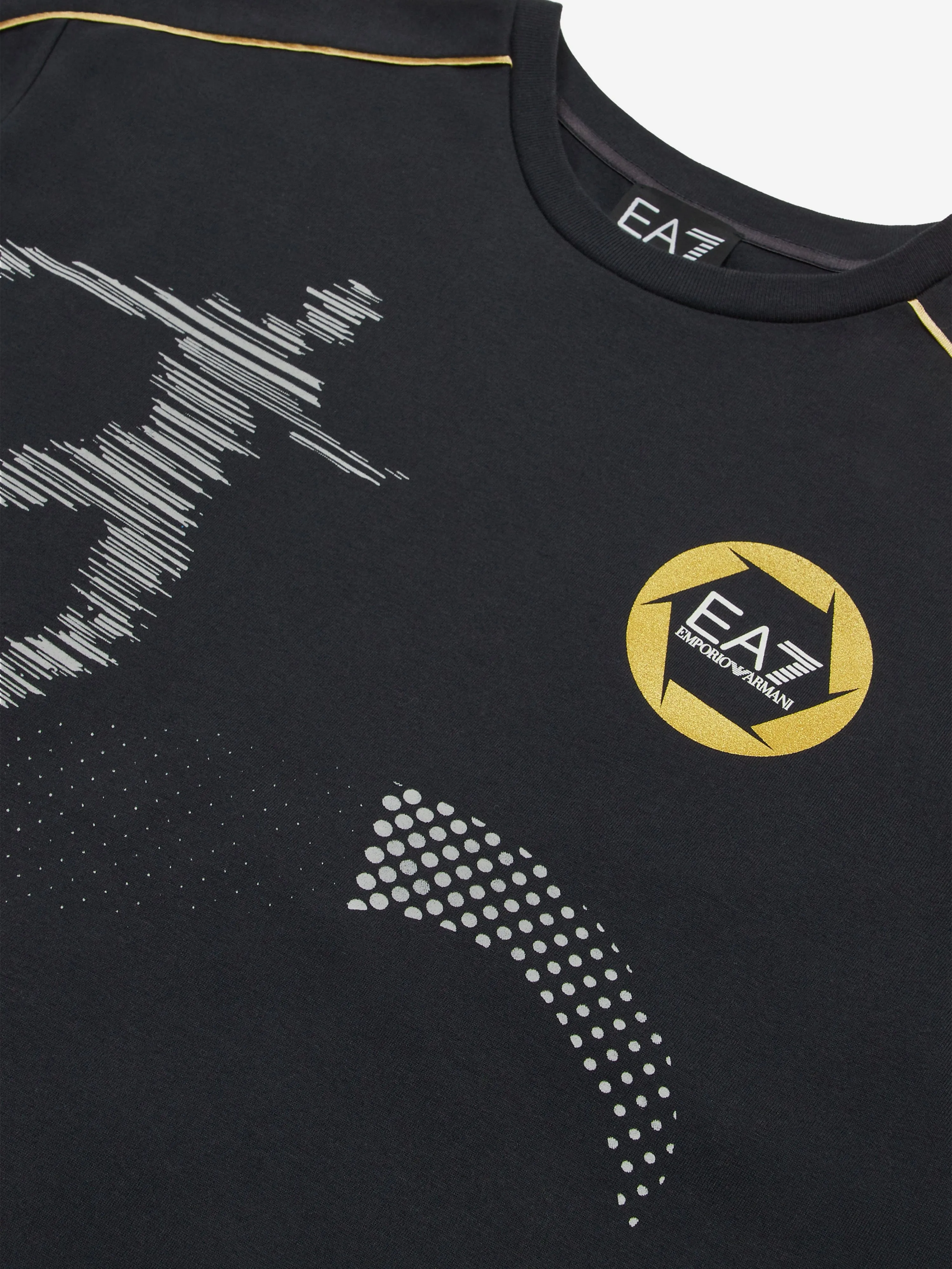 EA7 Emporio Armani Boys Soccer T-Shirt in Navy