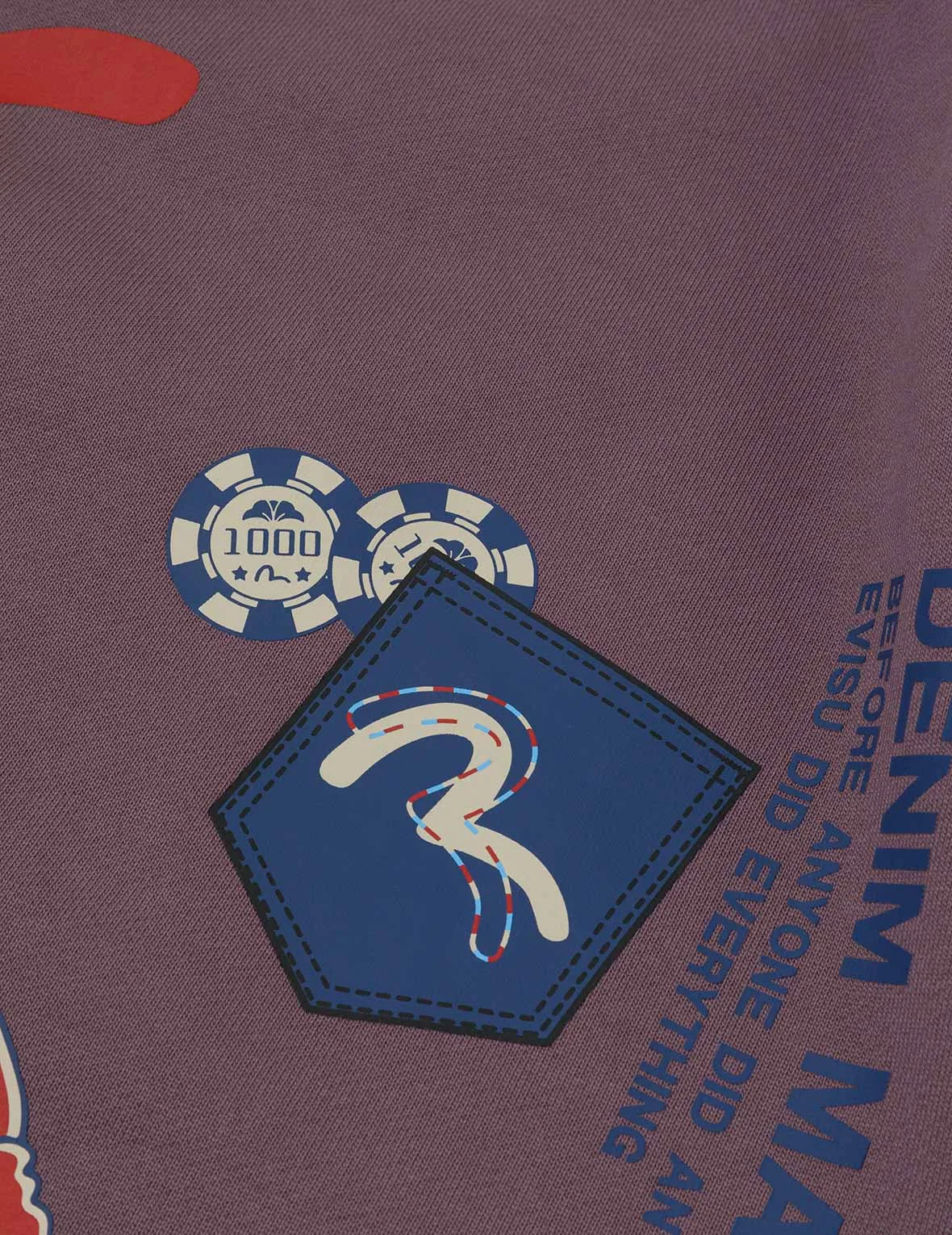 Ebisu Print and Multiple Pocket Washed Relax Fit Sweatshirt