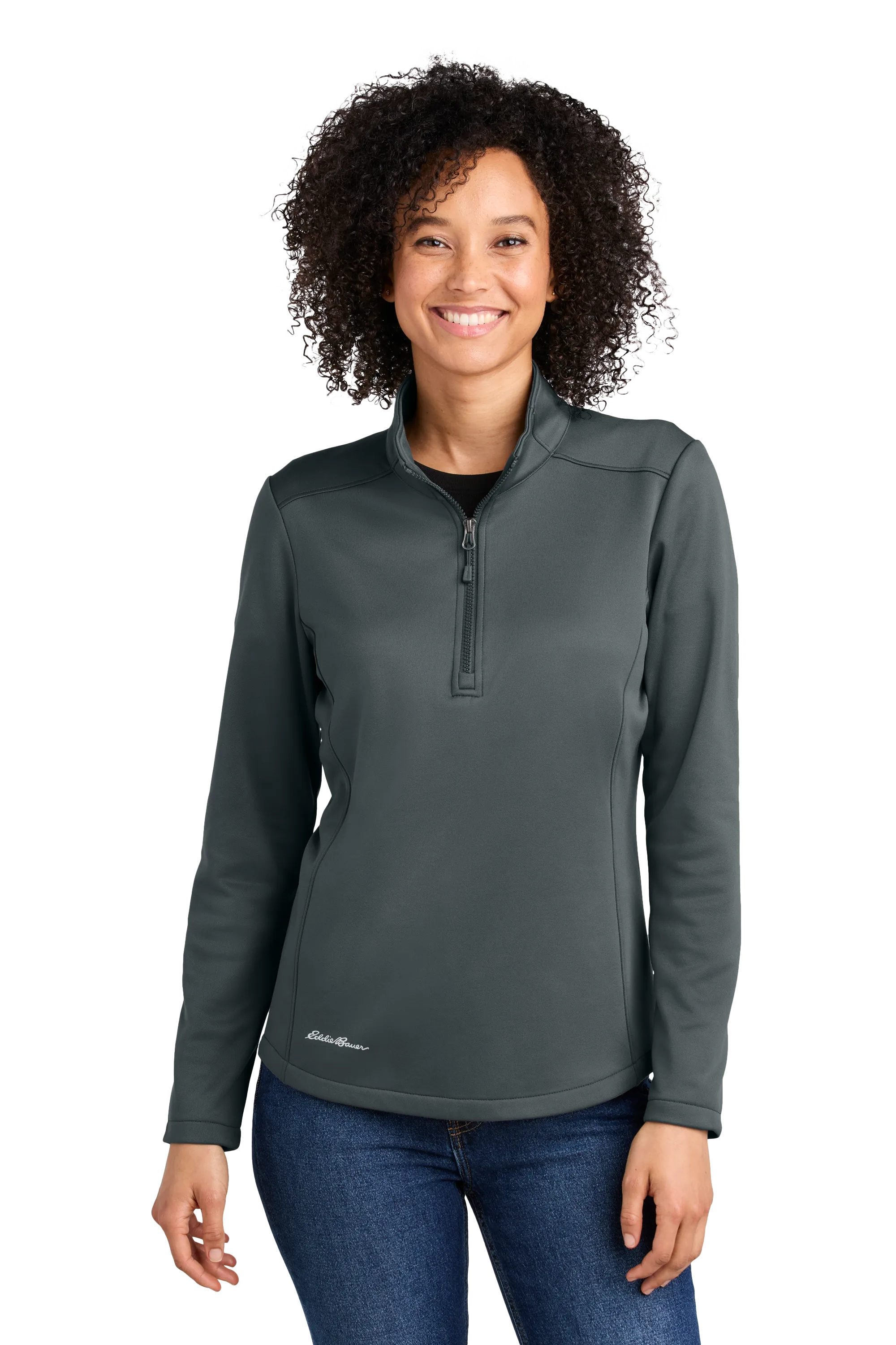 Eddie Bauer® Women’s Smooth Mid Layer Fleece 1/2-Zip - Iron Gate