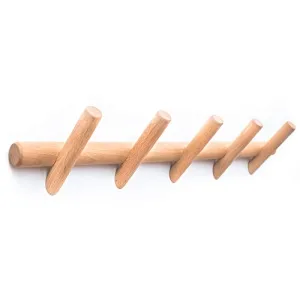 Eden & Co Modern Wall Mounted Coat and Hat Rack 5 Hooks Hanger With Pegs