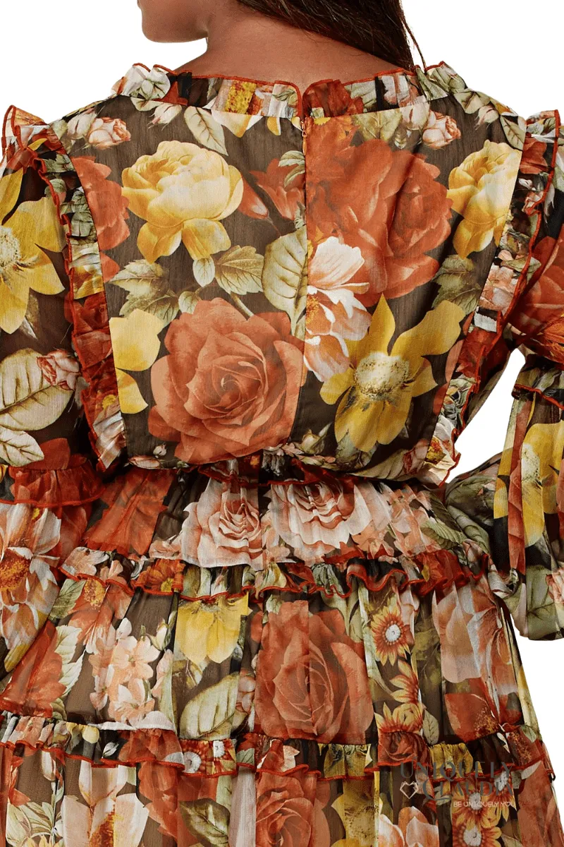 EDGY PLUS: Lilly Floral Print Dress