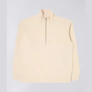 Edwin Koji Half Zip Sweat - Whitecao Grey