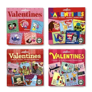 eeBoo Valentine Cards Set 32pk, Assorted