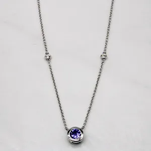 'Effy' Tanzanite & Diamond Necklace | 0.55ct, 0.06ctw | 18" |