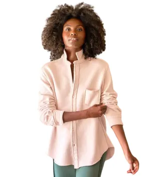 Eileen Sweatshirt Button-Up- Almond