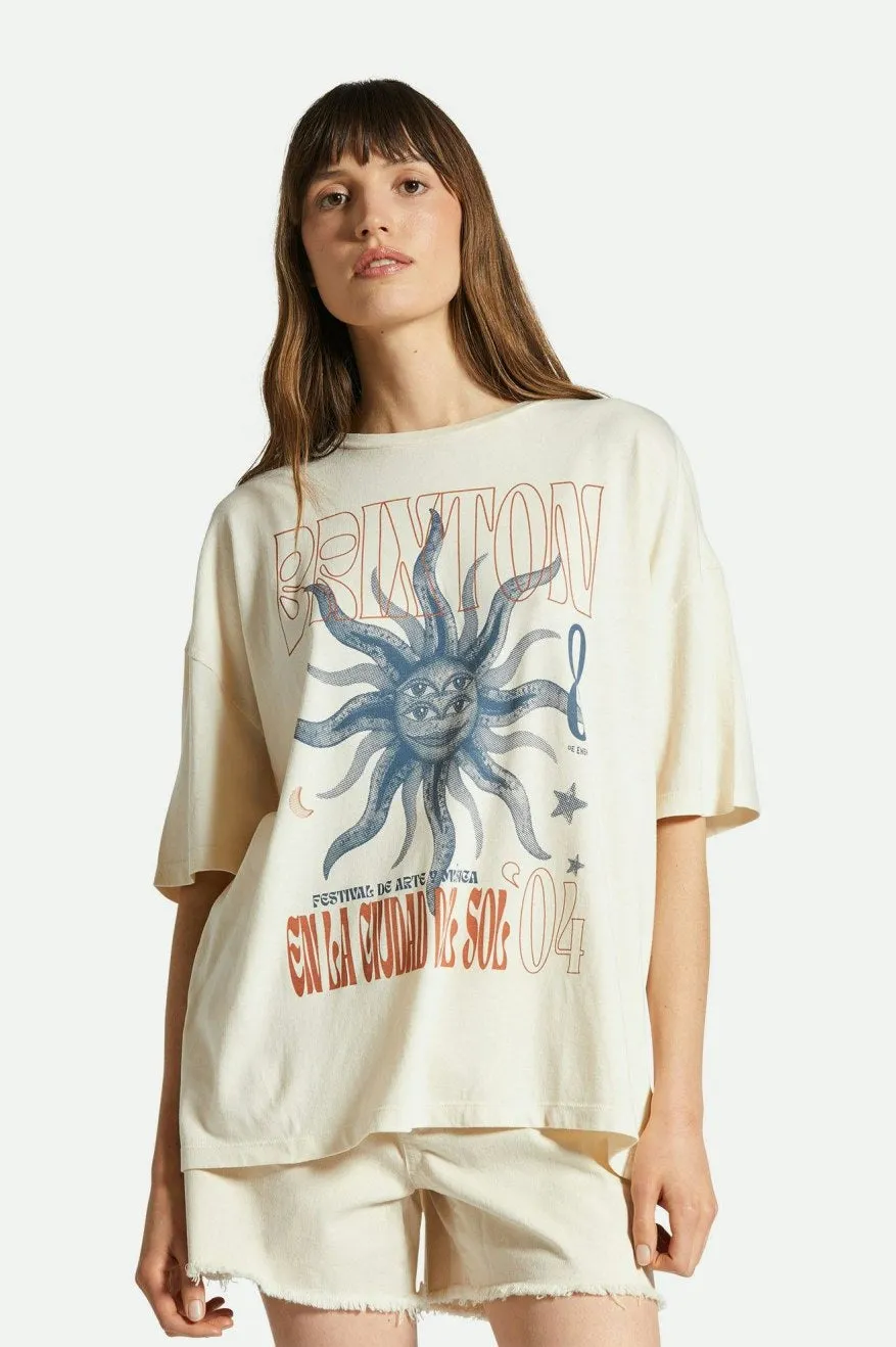 El Festival Oversized Boyfriend Tee - White Smoke