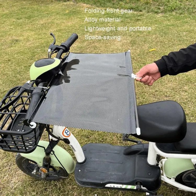 Electric Bike Telescopic Sunshade Rain Shield Motorcycle Rain Cover, Size: 50 x 125cm Black