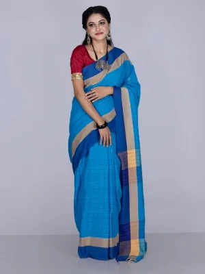 Elegant Blue Allover Cotton Saree