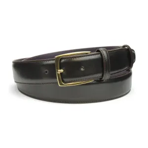 Elegant Dark Brown Box Calf Belt