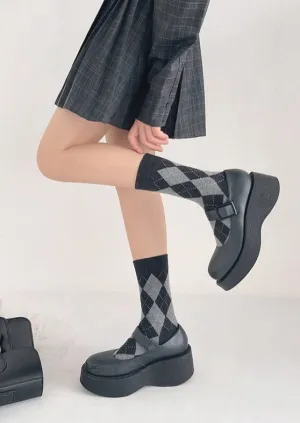 Elegant Harlequin argyle socks