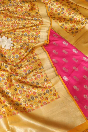 Elegant Pink Banarasi Silk Suit With Banarasi Kimkhwab Design Silk Dupatta