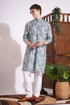 Elegant Print Cotton Kurta