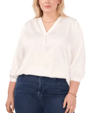 Eliana Jacquard Blouse | NEW IVORY