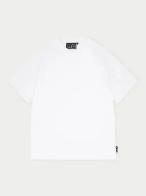 EMBLEM EMBROIDERED SLIM FIT T-SHIRT - WHITE