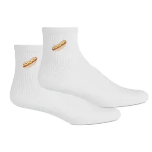 Embroidered Hot Dog Socks