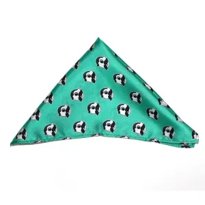 Embroidered Natty Boh Logo Pattern (Green) / Pocket Square