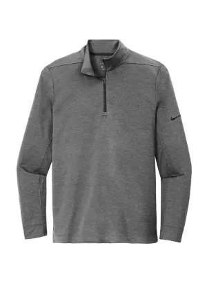Embroidered Nike Black Heather Men&#x27;s Dry Half-Zip 