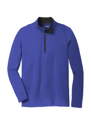 Embroidered Nike Men&#x27;s Dri-FIT Stretch Half-Zip Deep Royal Blue / Black 