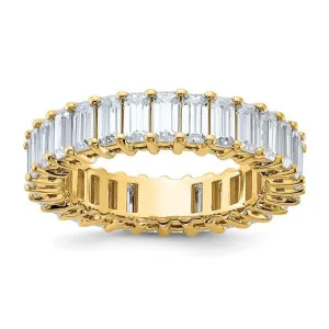 Emerald | Moissanite Eternity Band | Ring Size 5