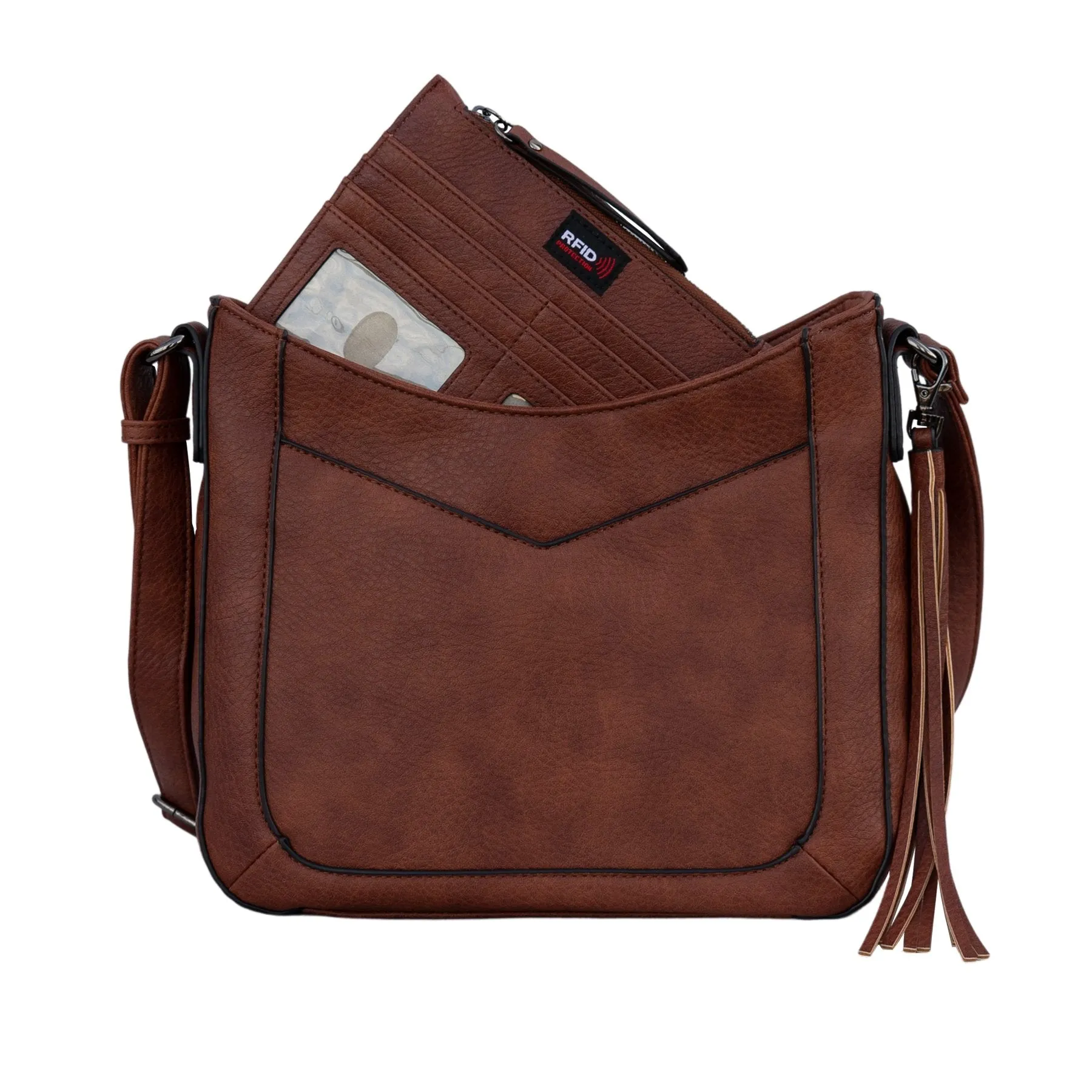 Emery Lockable Crossbody Purse with RFID Slim Wallet