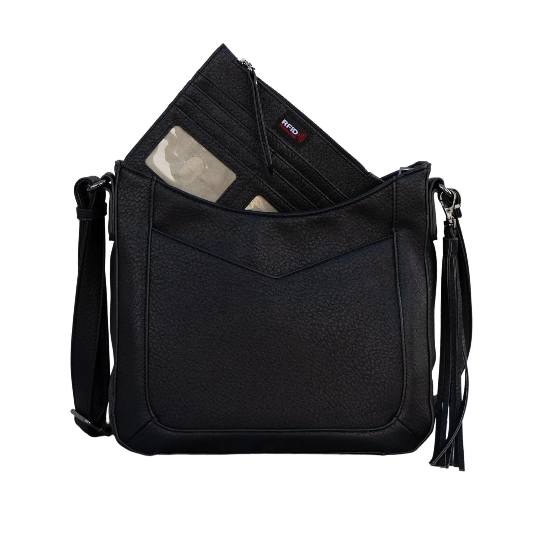 Emery Lockable Crossbody Purse with RFID Slim Wallet