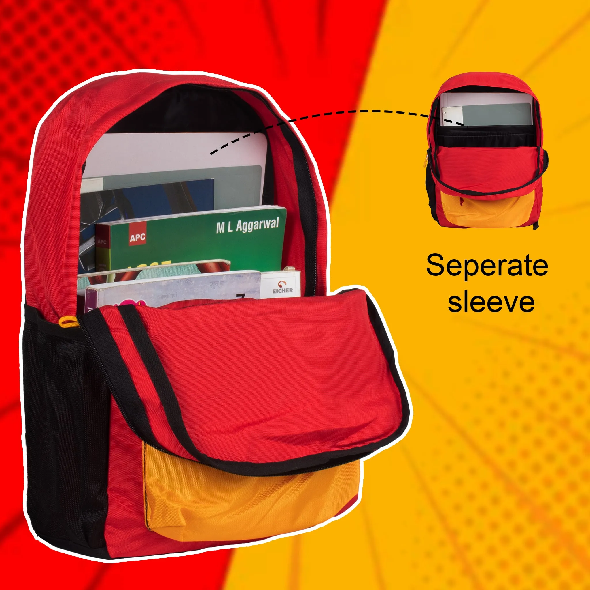 Emprise 23L Guc Red Yellow Black Backpack