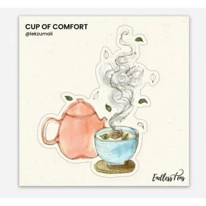 EndlessPens × @lekzumali Cup of Comfort Sticker