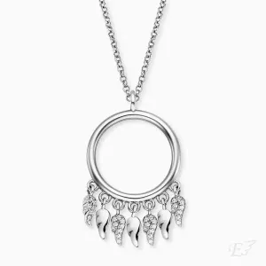 Engelsrufer Flying Wings Necklace - Silver with Zirconia Stones