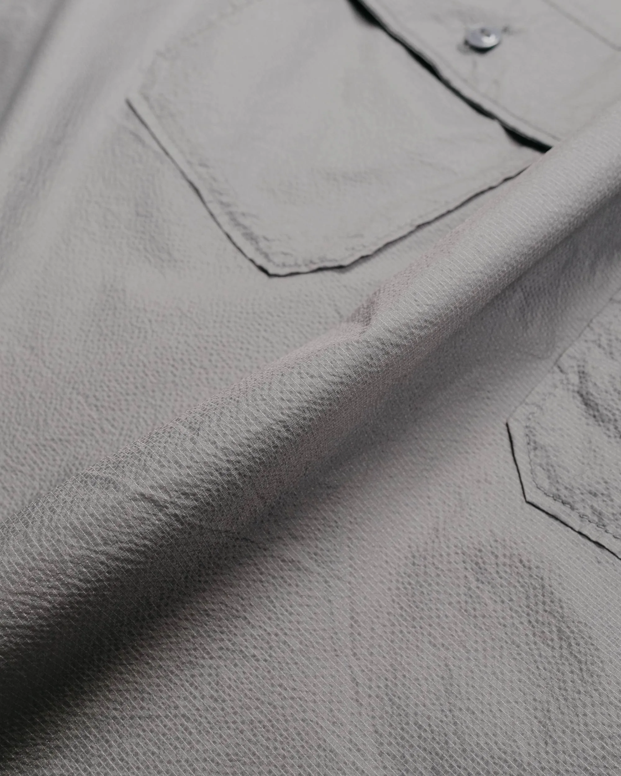 Engineered Garments Cagoule Shirt Grey Nylon Micro Ripstop