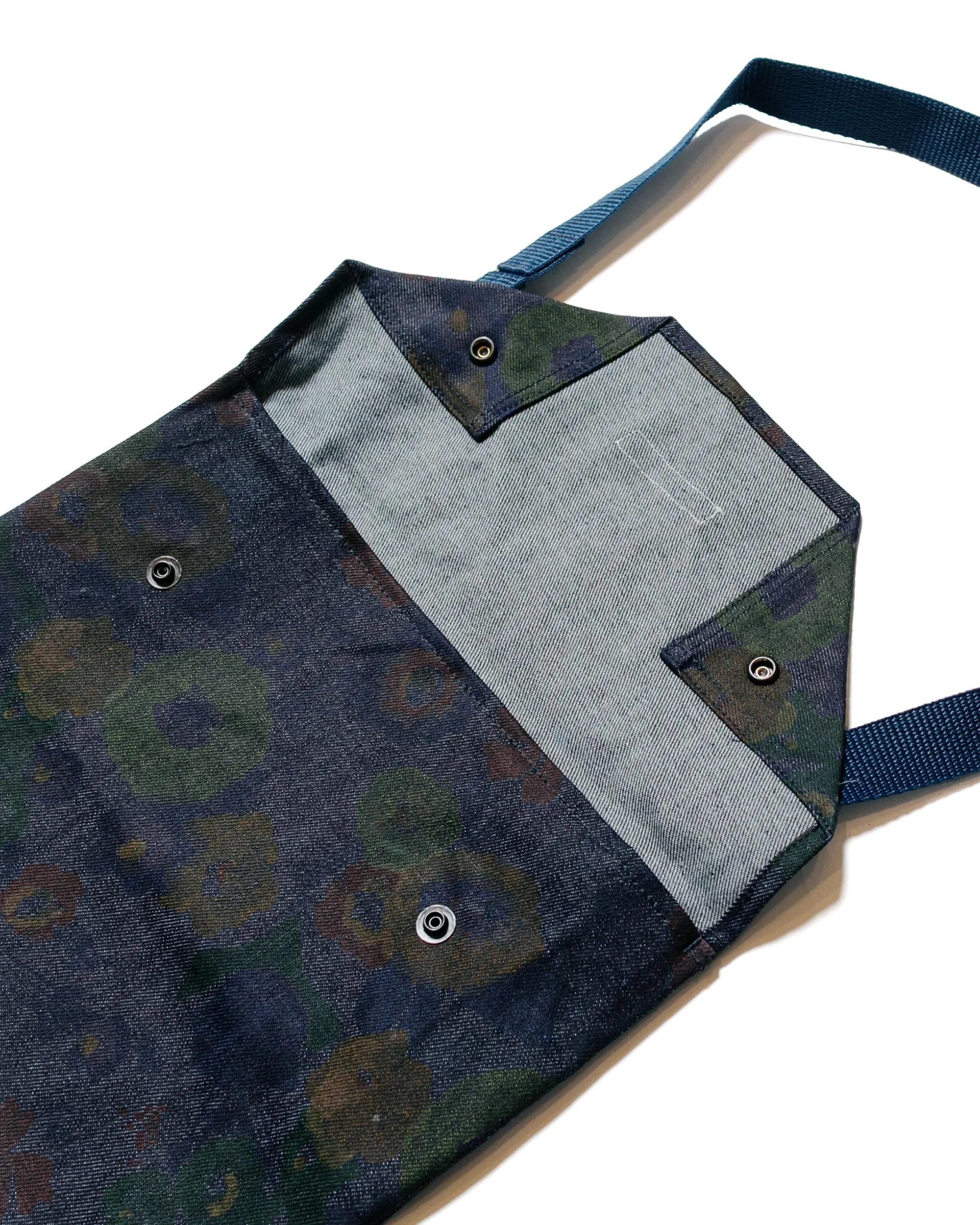 Engineered Garments Shoulder Pouch Indigo Floral Print Denim