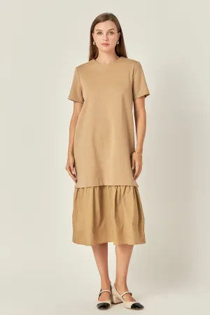 English Factory - Mixed Media Tee Maxi Dress