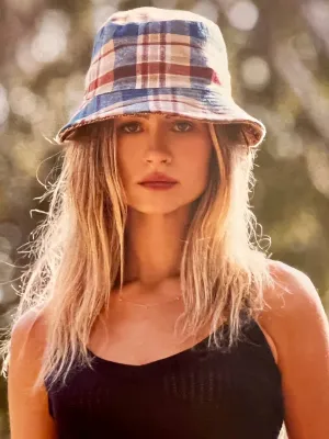 Epoch Hats Reversible Tweed and Plaid Bucket Hat