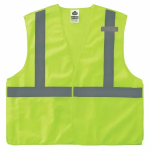 Ergodyne 24545 8215BA-S XL Lime Class 2 Economy Breakaway Mesh Vest - Single Size