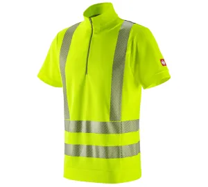 e.s. High-vis functional ZIP-t-shirt UV