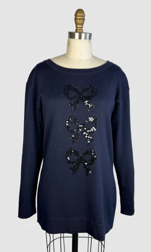 ESCADA VINTAGE 90s Knit Bow Sweater • Medium
