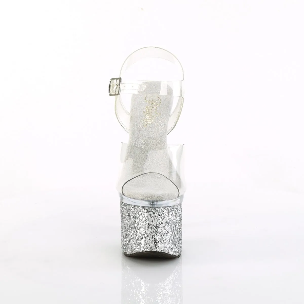 ESTEEM-708LG Clear/Clear-Silver Glitter