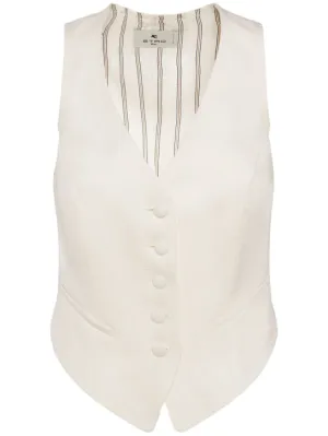 Etro   Wool &amp; viscose twill vest 