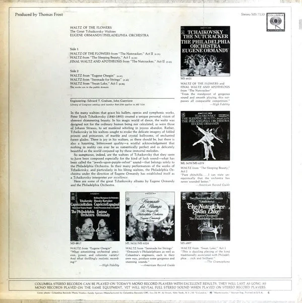 Eugene Ormandy / The Philadelphia Orchestra - Waltz Of The Flowers (LP, Album) (NM or M-)