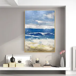 Extra Large Abstract Paintings Seascape Painting Blue Painting Np066