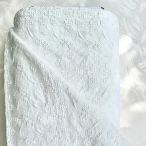 Eyelet Leaves  Organic Cotton Eyelet Fabric