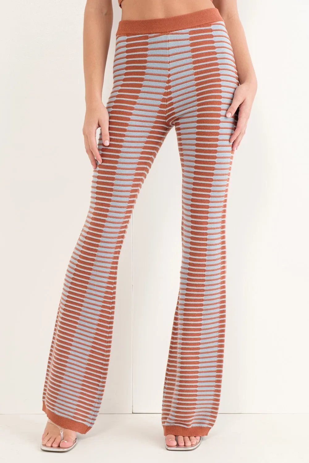 Ezra Texture Knit Flare Pant