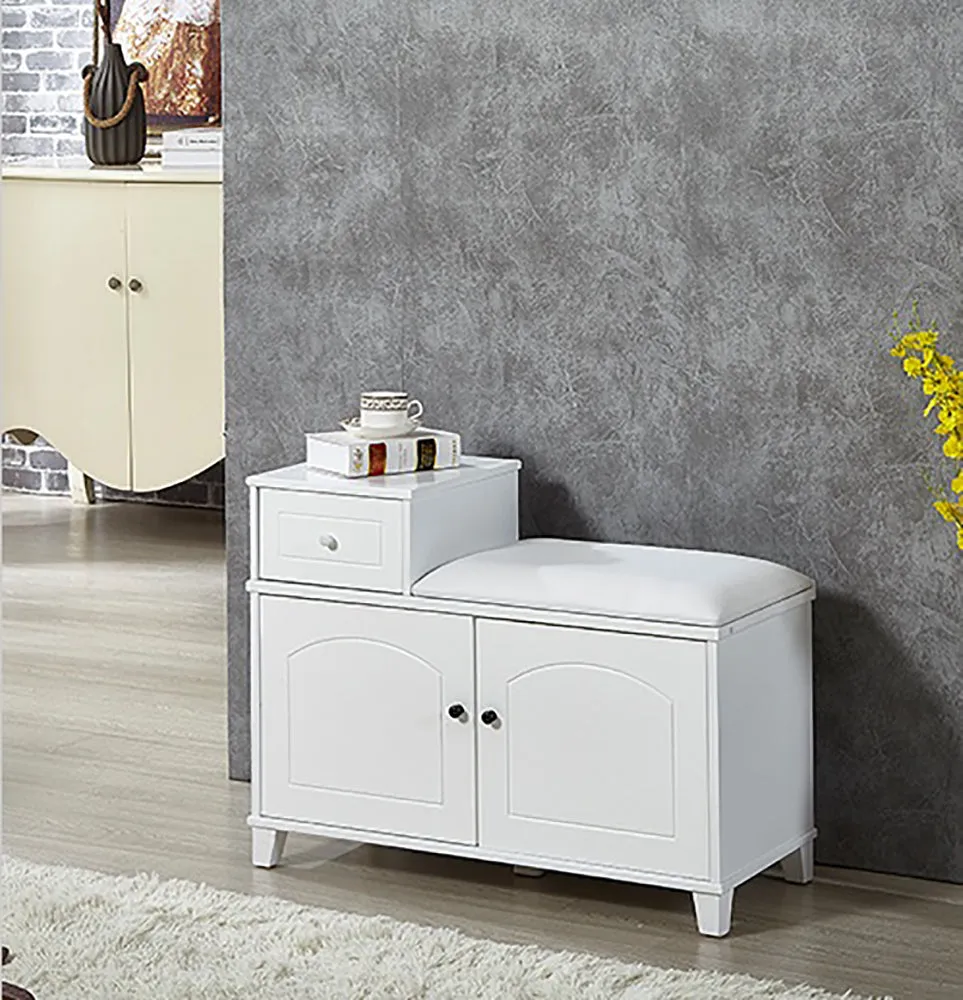Facilehome Shoe Bench Cabinet with Cushion