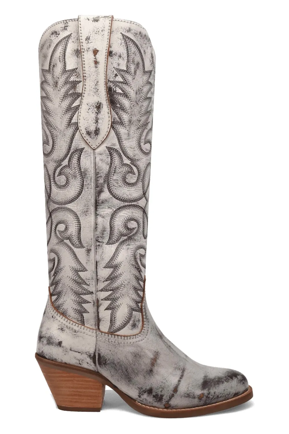 Faded Love Leather Boot in Black