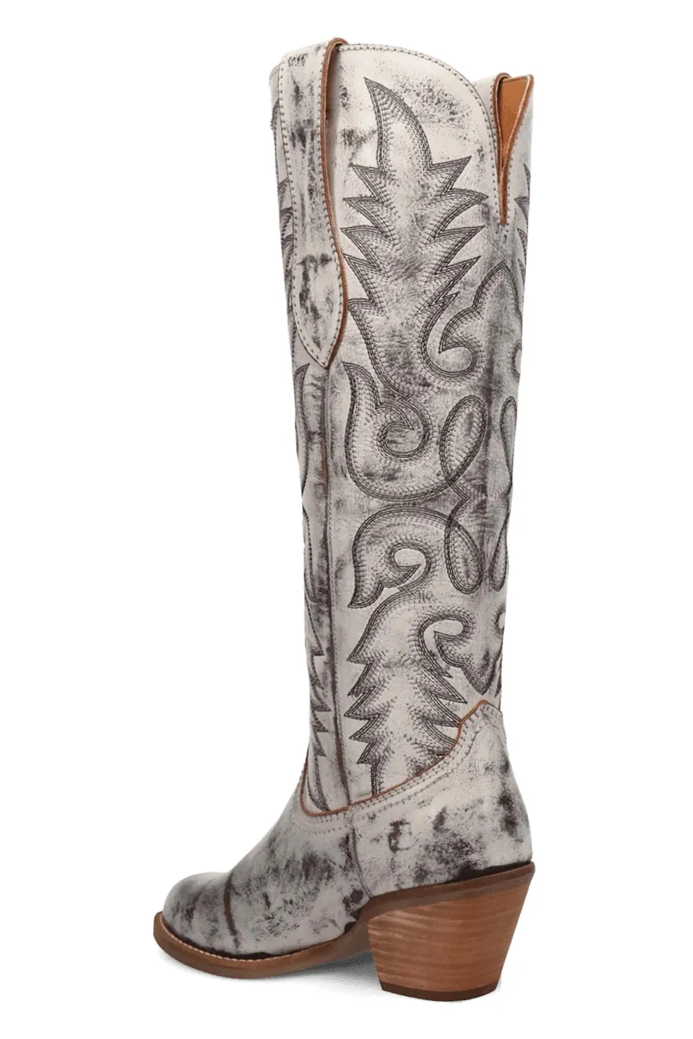 Faded Love Leather Boot in Black