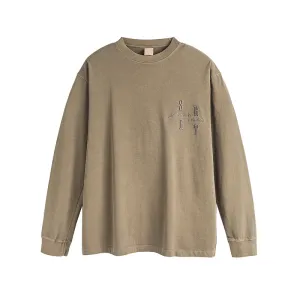 Faire Echo embroidered heavyweight long-sleeve Shirt