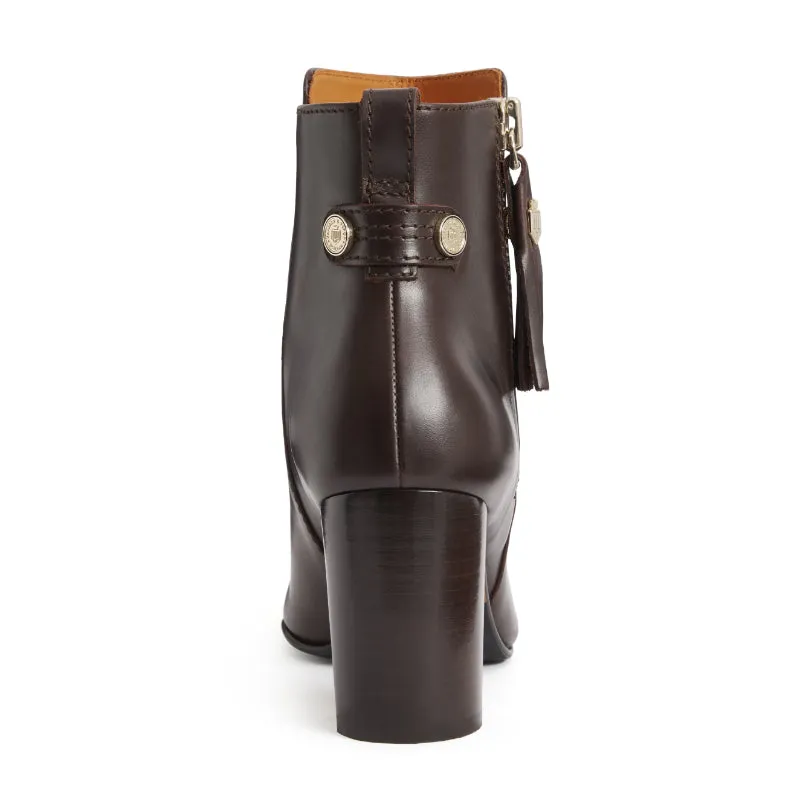 Fairfax & Favor Oakham Ladies Leather Ankle Boot - Mahogany