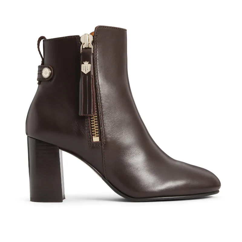 Fairfax & Favor Oakham Ladies Leather Ankle Boot - Mahogany