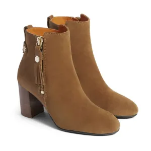Fairfax & Favor Oakham Ladies Suede Ankle Boot - Tan